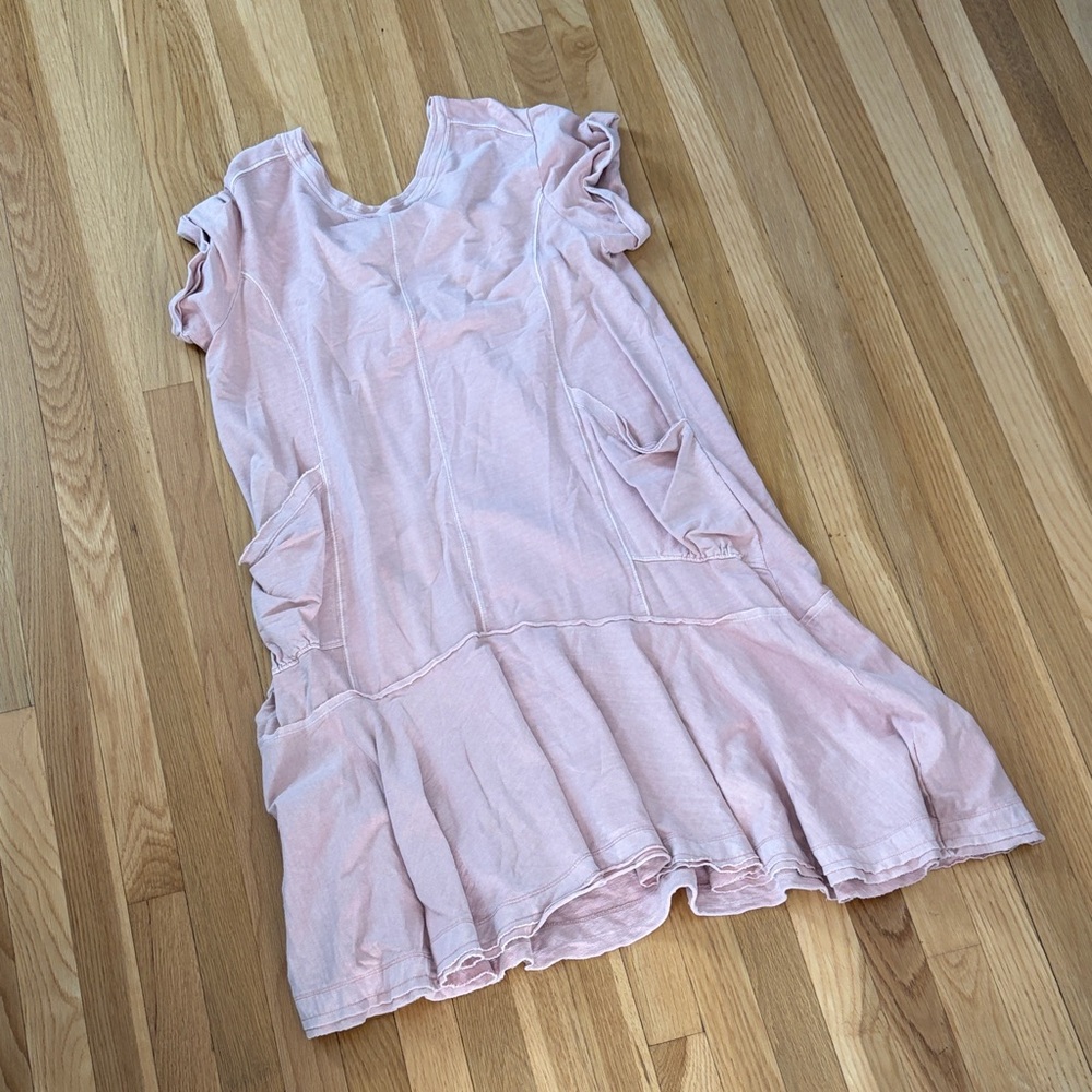 Saturday Sunday Peach Ruffled Dress